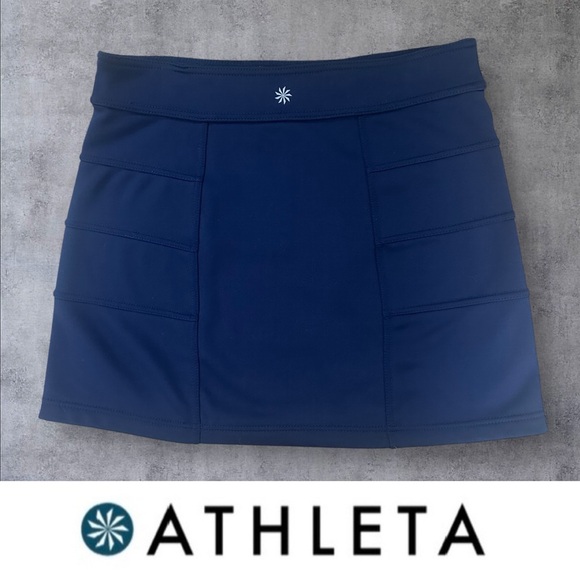 Athleta Navy Blizzard Skirt, Size M, MSRP $54 - Picture 2 of 6